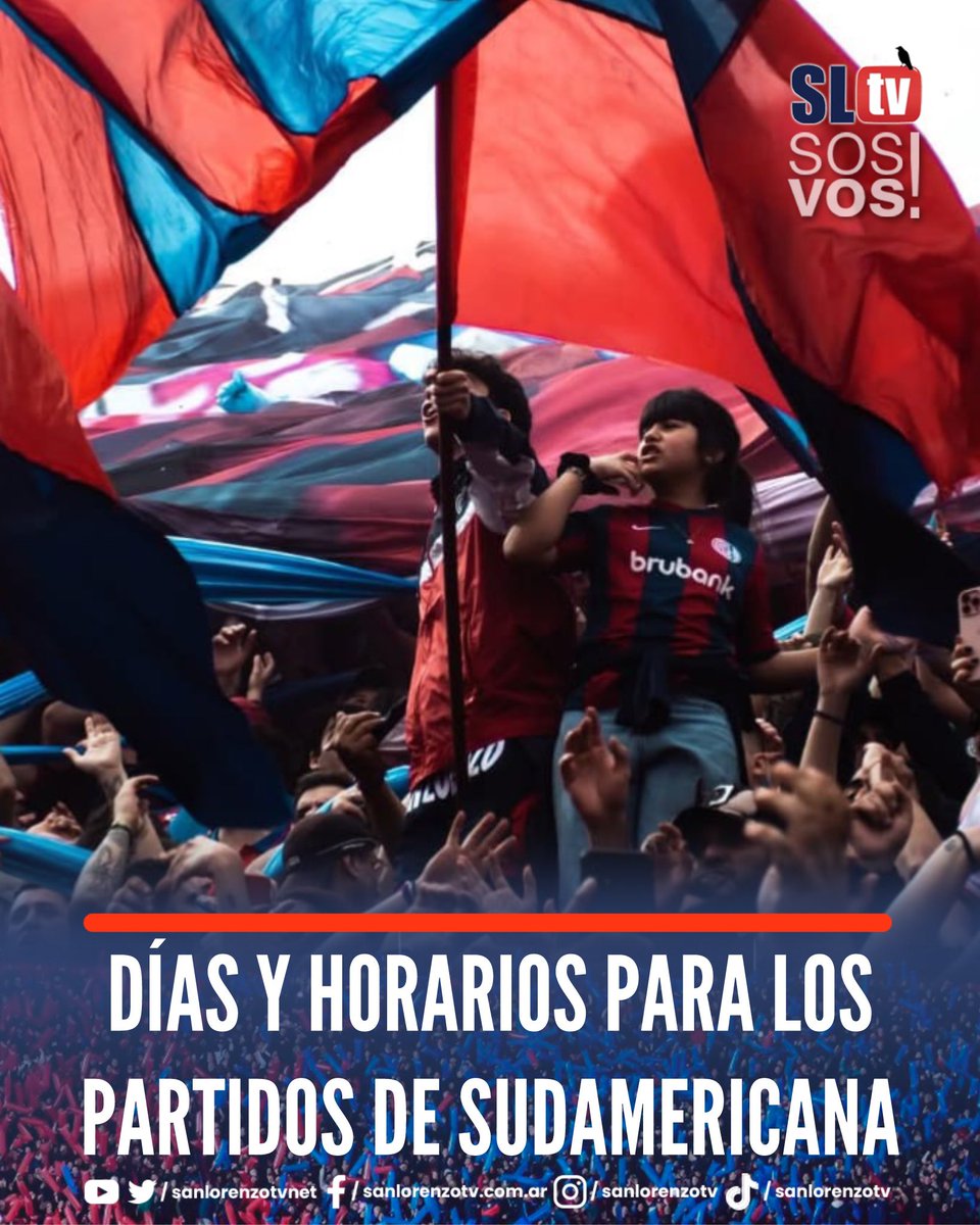 sanlorenzotvnet's tweet photo. 🐦‍⬛Toma nota 📝 :

Fecha 1:
⚽️ Recoleta 🆚 San Lorenzo
🗓️ Miércoles 8/4
⏰19:00Hs

Fecha 2:
⚽️ Sab Lorenzo 🆚 Dep. Cuenca 
🗓️ Jueves 16/4
⏰ 21:30Hs

Fecha 3:
⚽️ San Lorenzo 🆚 Santos
🗓️ Martes 28/4
⏰19:00Hs

Fecha 4:
⚽️ Dep. Cuenca 🆚 San Lorenzo
🗓️ Martes 5/5
⏰23:00Hs

Fecha 5:
⚽️ Santos 🆚 San Lorenzo 
🗓️ Miércoles 20/5
⏰ 19:00 Hs

Fecha 6:
⚽️ San Lorenzo 🆚 Recoleta
🗓️ Martes 26/05
⏰21:30Hs

🔵¡𝗩𝗔𝗠𝗢𝗦 𝗦𝗔𝗡 𝗟𝗢𝗥𝗘𝗡𝗭𝗢!🔴