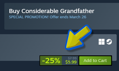 NiknokCollab's tweet photo. Grab Considerable Grandfather while it's 25% off for the #SteamSpringSale!
🐕➡️🦴➡️🚪➡️❔❔❔➡️💵 https://t.co/22bDcuAulH