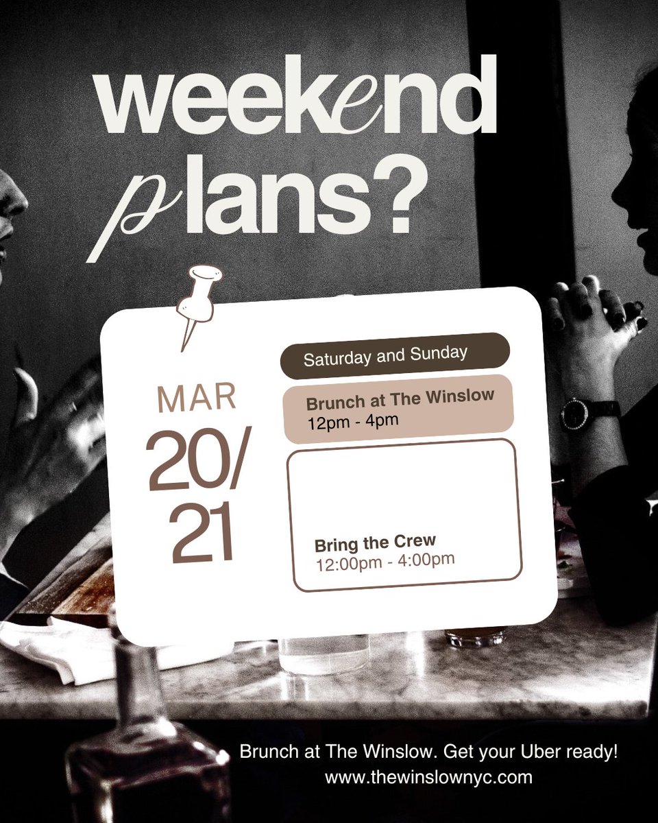 If your perfect brunch includes great food, even better cocktails, and a “just one more” attitude, The Winslow is calling your name. From mimosas to craft cocktails that hit just right, we’re pouring up all the weekend vibes.
thewinslownyc.com/brunch-east-vi…