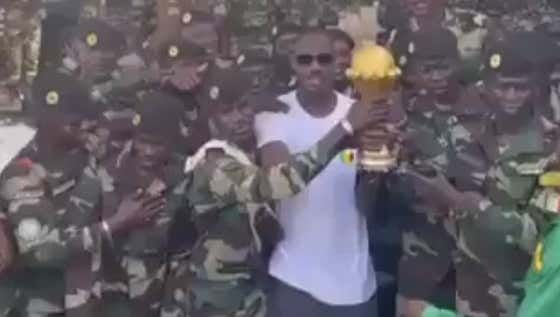 AFCON Soccer Controversy Update – Senegal's Coach Has Taken Their Vacated AFCON Trophy to Military Base For Protection s.barstool.link/c/article-3565…
