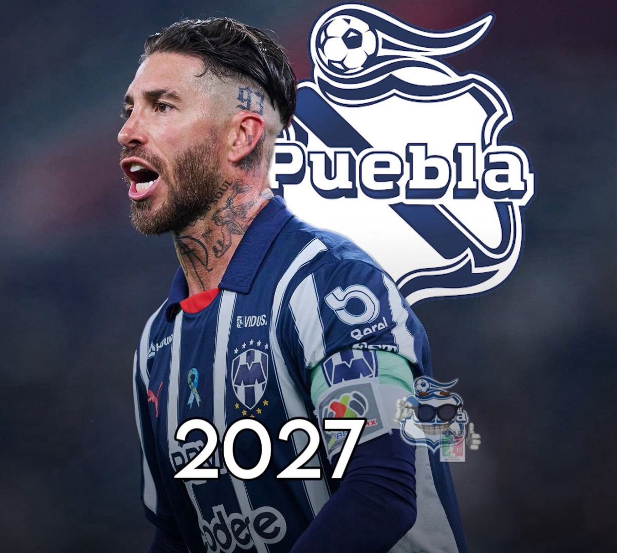 ClubPueblaShit1's tweet photo. 🚨NO ES BROMA!!🚨
🚨NO ES BROMA!!🚨
🚨NO ES BROMA!!🚨

Asi se veria una foto del defensor Sergio Ramos con el escudo del Puebla a un lado y con un 2027 abajo. https://t.co/QTYDYkl2ol