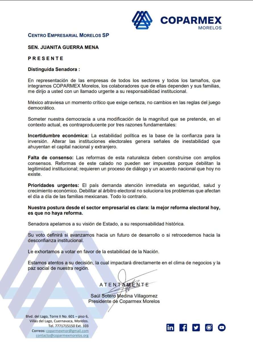 Coparmex Morelos tweet media