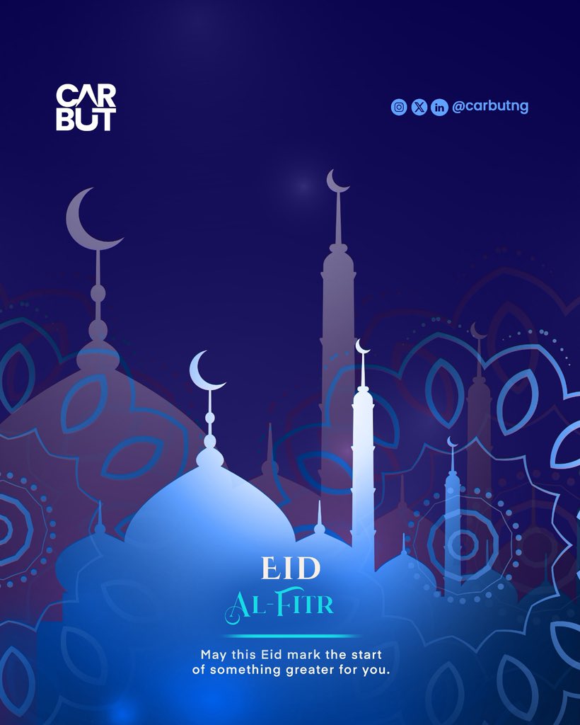 Eid al-Fitr 🌙

May this Eid mark the start of something greater, growth in your career, business, and tech journey.

Celebrate. Reflect. Step forward.

#CARBUT #EidAlFitr #GrowthMindset