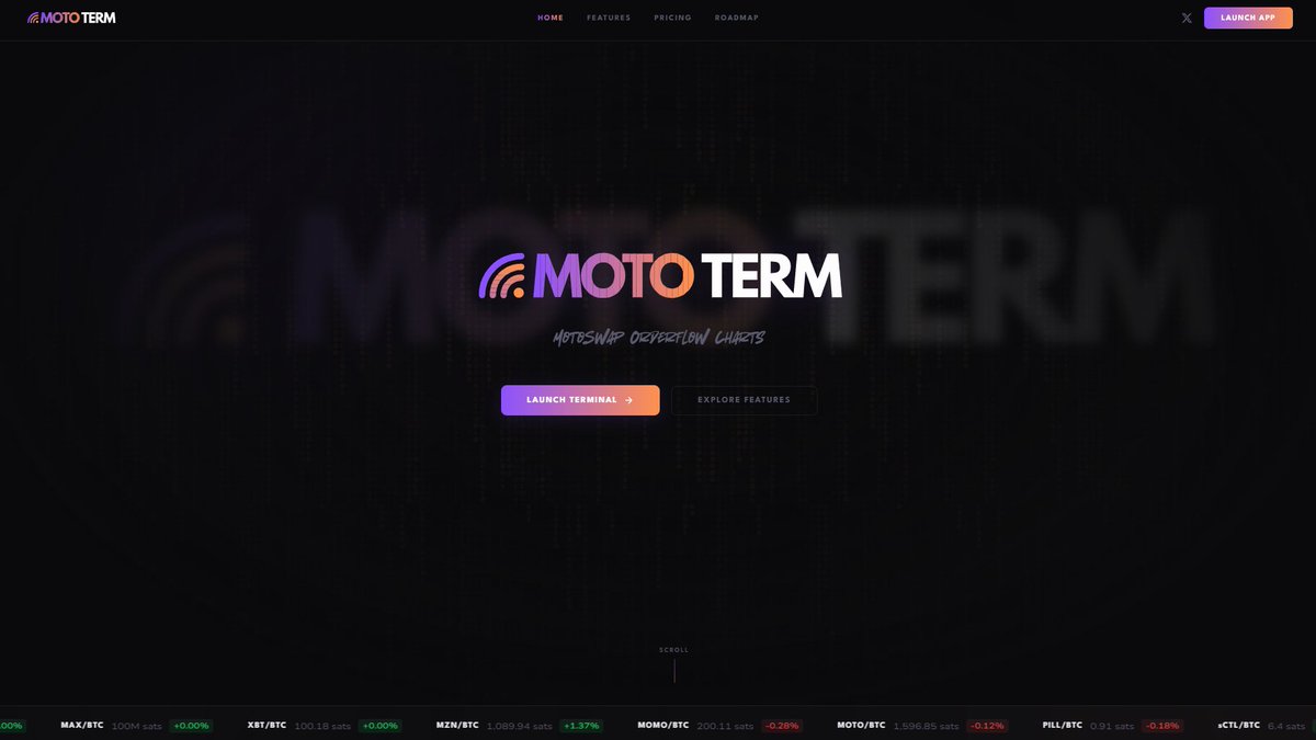 Until now, trading on MotoSwap meant flying blind.

No price history. No live data. No context.

That changes soon.

Mototerm.com | <a href="/opnetbtc/">OP_NET</a>