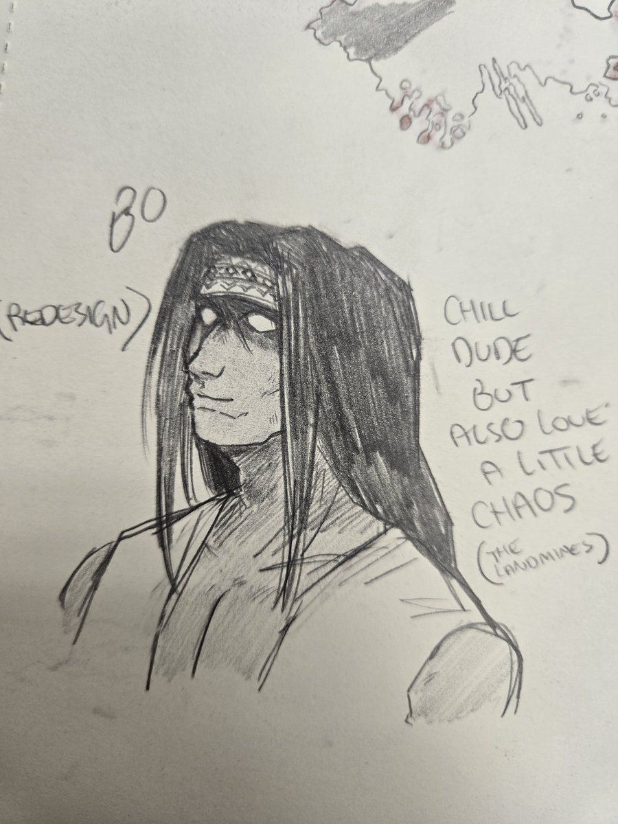 D3ztryx's tweet image. Sketch of bo (sorta of a redesign bc i hate his design)