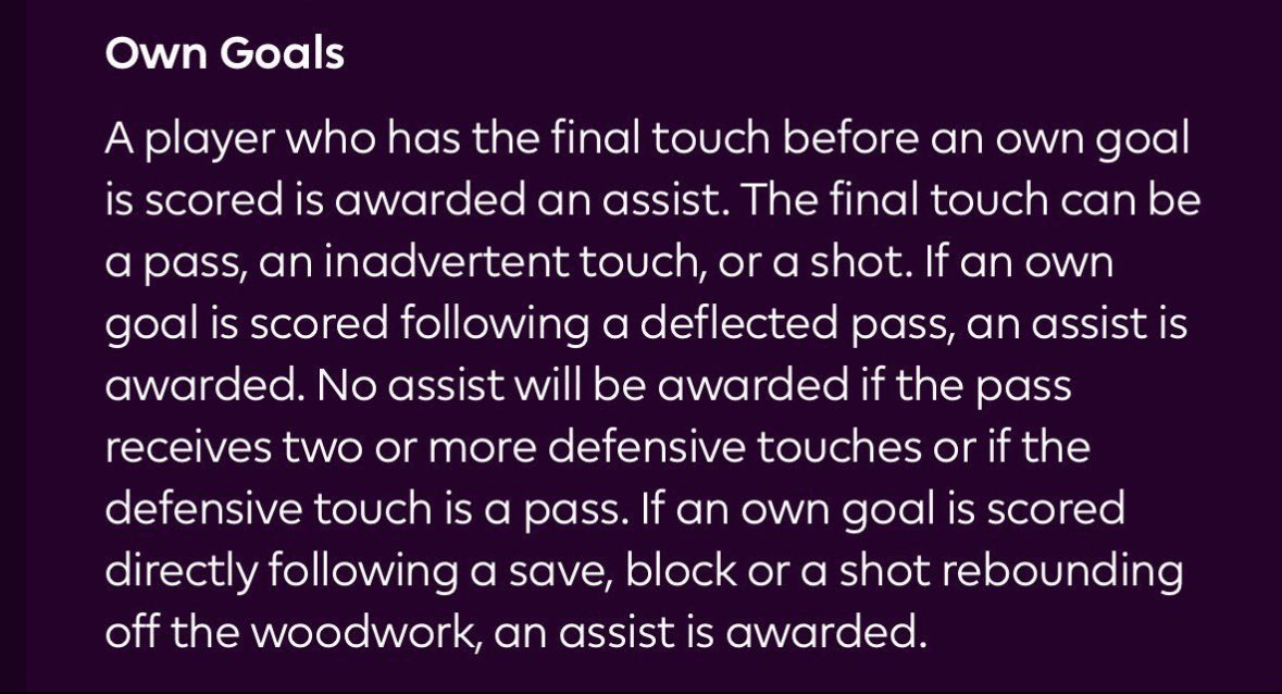 LewiGreening's tweet photo. @OfficialFPL Please amend the assists correctly to your own rules 👍🏼 https://t.co/ej8JV56gGx