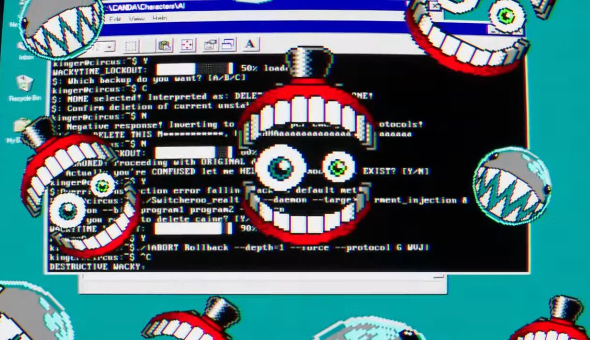 Some of the terminal commands Kinger was running, he deleted caine but then tried to stop it

#theamazingdigitalcirus #tadc