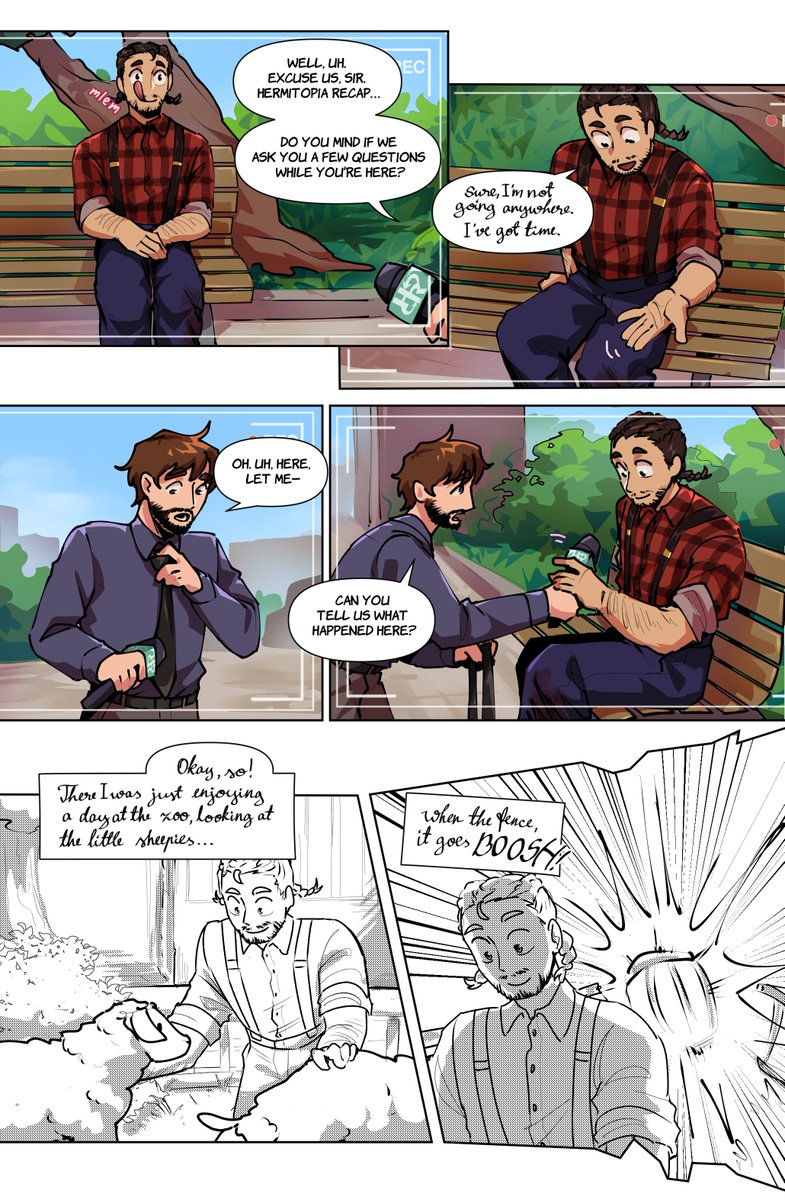 AnneLiis18's tweet photo. the comic me and boonbeenblade(on tumblr) did for @HotGuyComicZine  Ghost Issues :D you should read the whole zine 🫵 it's so good!!

1/3
#hgcz #hotguycomicszine https://t.co/0E1BFpRxBg