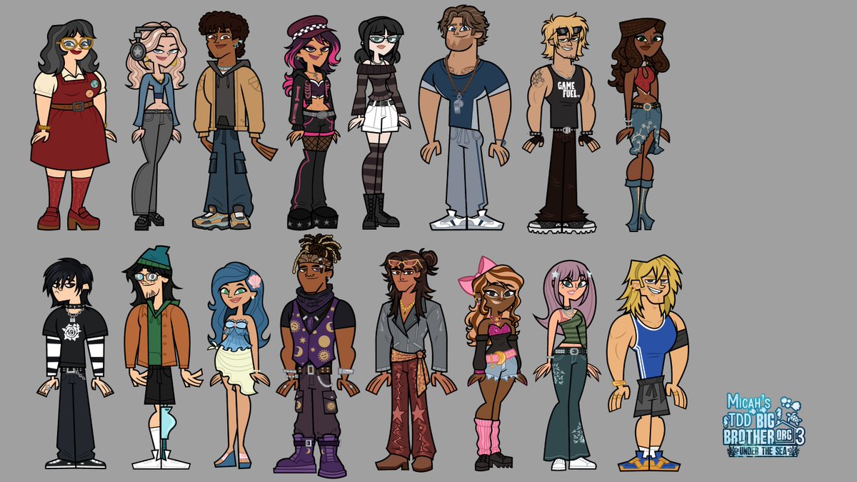 Posts my Season 3 design OC's for my org and runs #tdwt #dctwt #totaldrama #disventurecamp