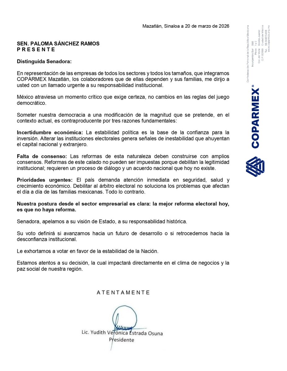 COPARMEX Mazatlán tweet media