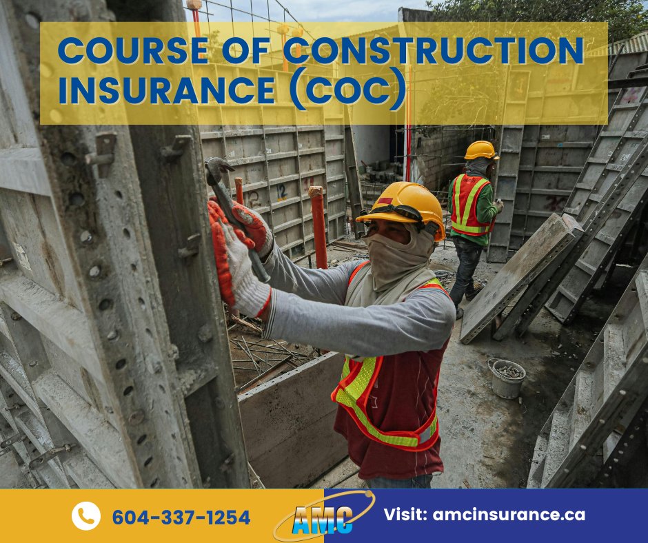 AMC_insurance's tweet image. Protect your construction projects with AMC’s Course of Construction Insurance! 🏗️✨
Fire, theft, vandalism &amp;amp; tailored coverage for your needs.
📞 604-337-1254
🌐 amcinsurance.ca/insurance/cour…
#COCInsurance #AMCInsurance #ConstructionCoverage