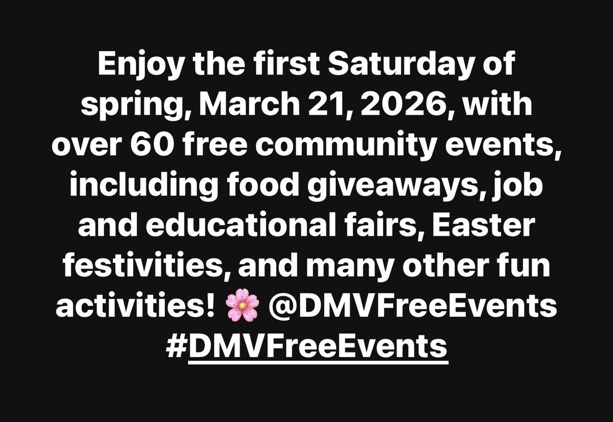 DMV Free Events tweet media