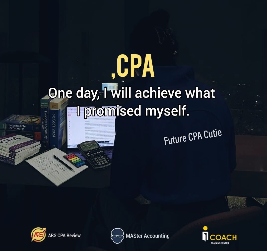JmanLopo's tweet photo. One day, I will achieve what I promised myself.
#MasterAccounting #FutureCPA #CPAInTheMaking #fyp #cpajourney #AccountingStudentsPH #accountinglife https://t.co/qKZZvxyDR0