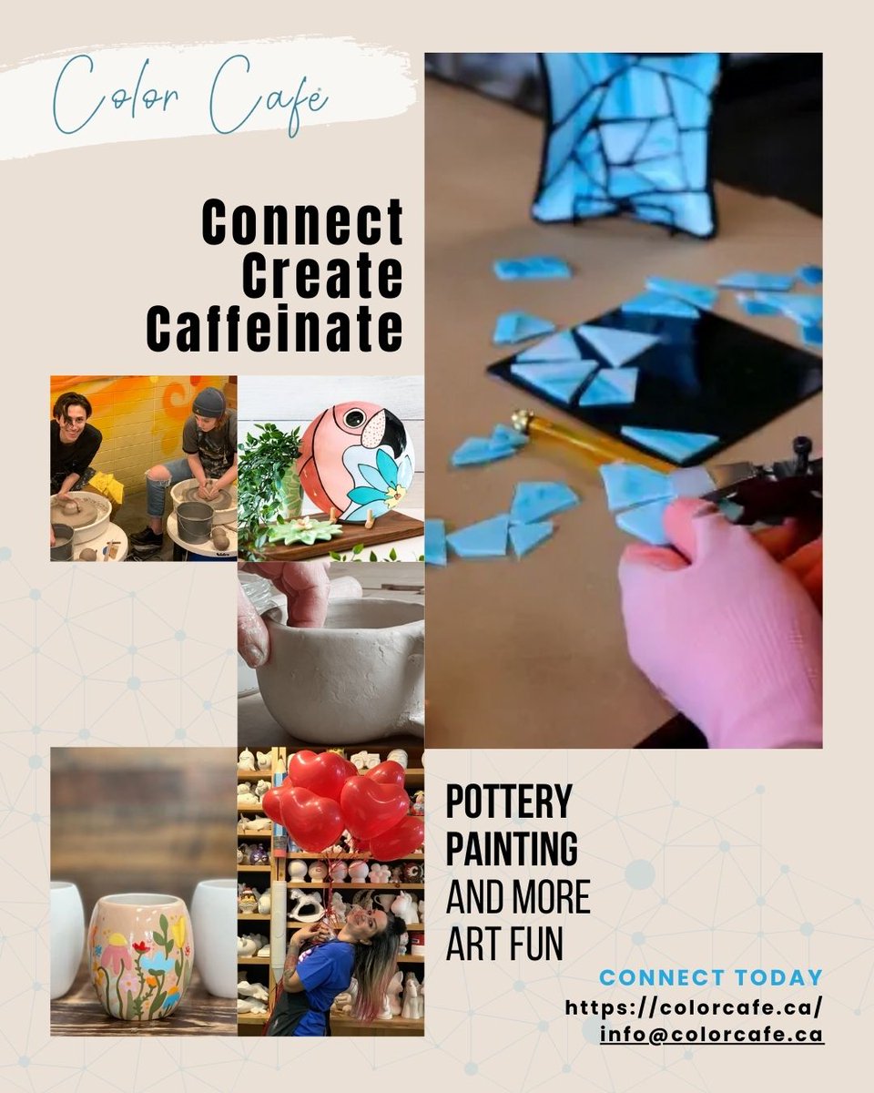 lifestyleyyc's tweet photo. 🎨 Unleash Your Creativity at Color Cafe!

Dive into pottery painting, clay handbuilding, glass fusion, and canvas art—all in a cozy, welcoming space in Kensington, Calgary. 

#ColorCafeYYC #CalgaryArt #CreativeCalgary #SupportLocalYYC https://t.co/Sq1f0CWA7T