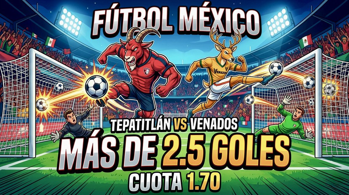 🚨⚽ PICK MÉXICO ⚽🚨  

🔥 Tepatitlán vs Venados  

🎯 Más de 2.5 goles  
💰 Cuota 1.70  

👇 Más picks aquí:  
chat.whatsapp.com/CVq0I8wt0pPGB7…