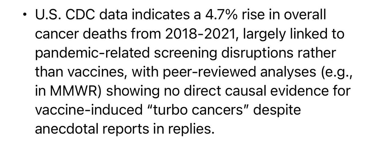 nessie69's tweet photo. @NicHulscher Stop spreading lies. 
Rise in cancer deaths was never causally linked to the vaccine. The rise in cancer deaths was due to the world shutting down. Normal screening visits being skipped during shutdown caused cancer diagnoses to be missed. 
Cite the “hundreds” of studies https://t.co/WldIz4ZxYP