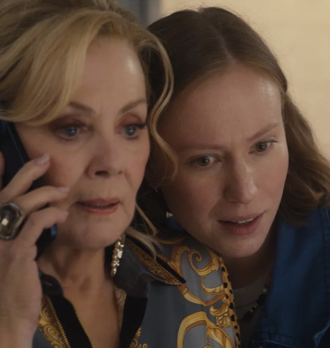 HER HEAD ON DEB’S SHOULDER !!!!