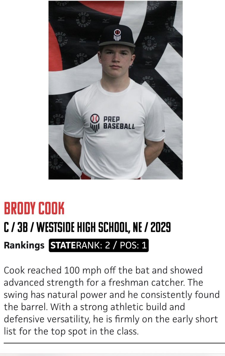Thank you very much for the nice write up! <a href="/PrepBaseballNE/">Prep Baseball Nebraska</a>