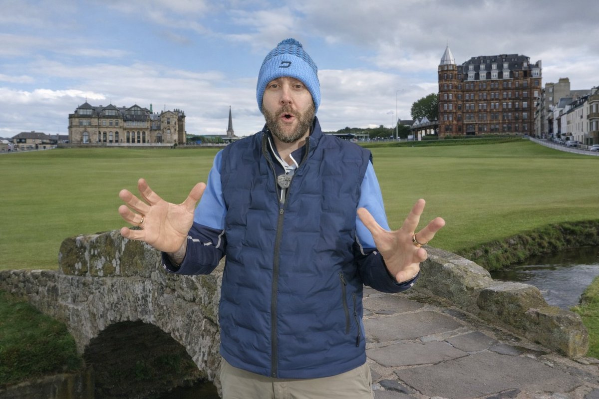 VDSRidesNRamble's tweet photo. Living the dream… or at least dressing like it 😅
Druids ambassador pack on, Swilcan Bridge vibes on 🔥⛳️
#golf #golfing #golfstyle #golfwear #druidsgolf #golfapparel #golfgear #golfaddict #golflife #golfuk #standrews #swilcanbridge #oldcourse #golfstagram https://t.co/PgJMHrrXYn