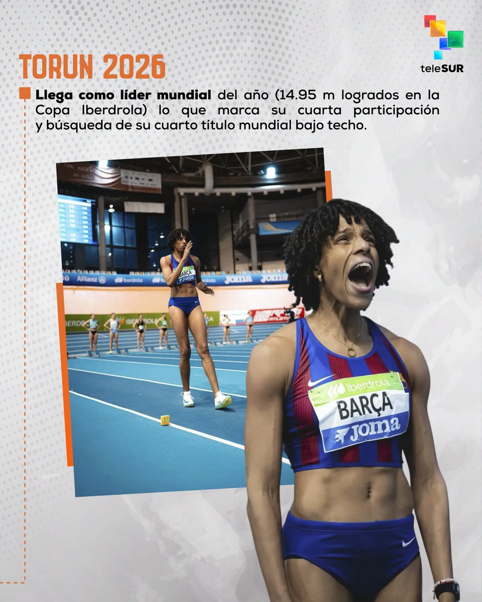 🏃‍♀️🇻🇪 ¡Yulimar Rojas vuelve por la gloria!
 
 🔥 Llega como líder mundial del año (14.95 m)
 🏆 Busca su cuarta corona mundial Indoor
 💪 Regresa tras superar una dura lesión de Aquiles.
 
 ¡La pista está lista! y Venezuela sueña con otro salto dorado.🥇👏