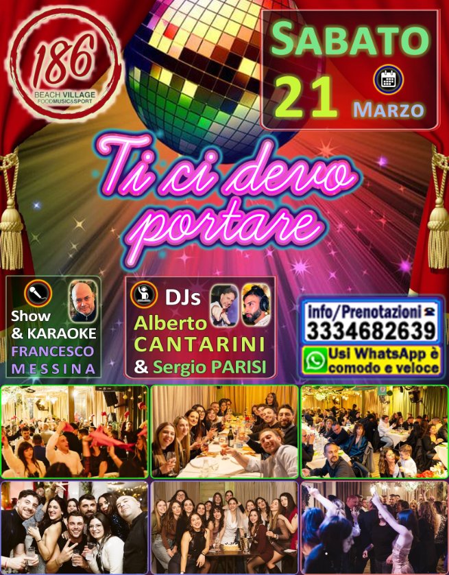 freketeve's tweet photo. ✅#Sabato 21 #Serata a #LIDO186📍 #Pescara INFO✍️ WhatsApp ☎3334682639 ▶️ #Cena🍝 #Spettacolo🎉 #Karaoke🎤 diffuso &amp; #Ballo💃 #Musica #Disco😜

🌟Dirige il Maestro ⭐FRANCESCO MESSINA😍 #Evento perfetto per #Feste #Compleanno🎂 #Serate tra Amici🥰 https://t.co/387U3nJ1Za