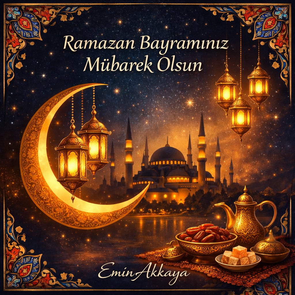 emin0680's tweet photo. Ramazan Bayramınız Mübarek Olsun
Sevdiklerinizle birlikte sağlık, huzur ve bereket dolu bir bayram geçirmeniz dileğiyle. https://t.co/8GZlmbj0YR