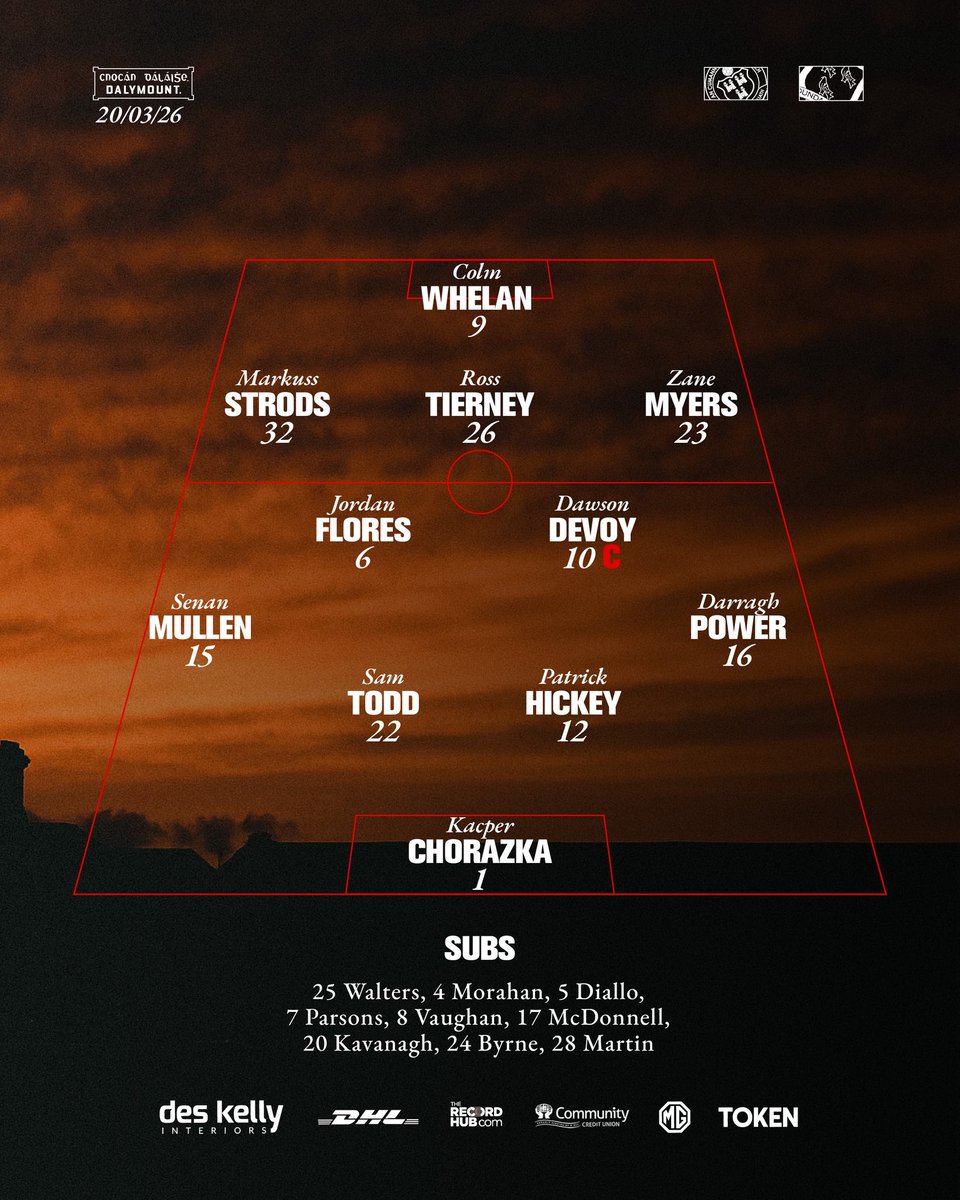 📜 Here’s your Bohemian XI to face Dundalk. 

#DublinsOriginals