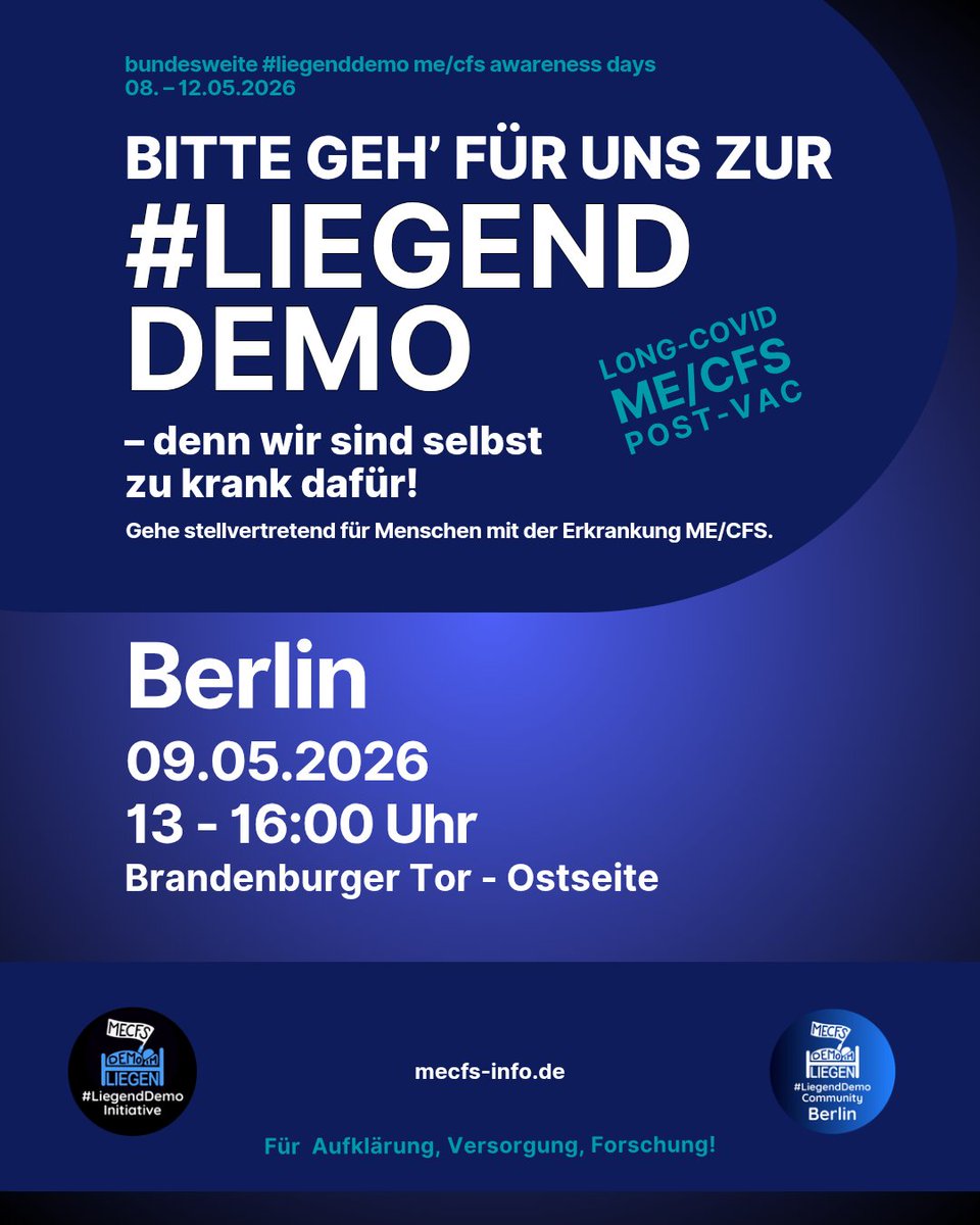 Initiative #LiegendDemo, ME/CFS tweet media