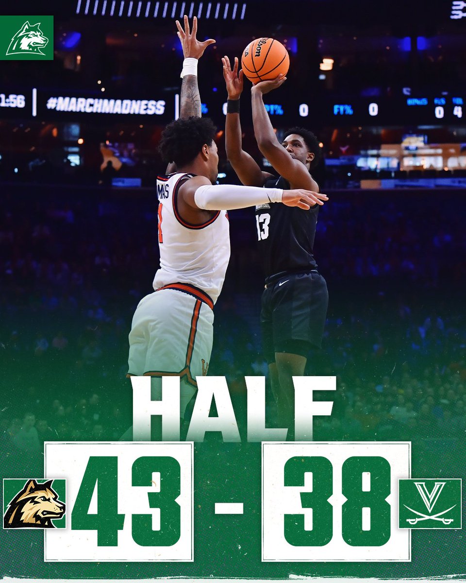 WSU_MBB's tweet image. HALF:
Wright State 43, Virginia 38

Callaghan with a game-leading 16pts and Imariagbe has 11pts to lead 5 Raiders. We're shooting 46% with 8 threes.
📺(TBS):bit.ly/4bC59br
🎙(WSU Radio Net.):bit.ly/4dA6AcV
📊:bit.ly/480AJhV
#RaiderUP | #RaiderFamily