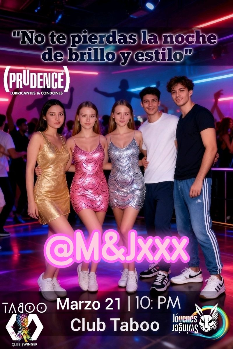 Youthswcdmx's tweet photo. #JóvenesSwinger!  La noche más brillante llega: ✨Glitz &amp; Glam💄– brillos, elegancia y pura sofisticación en @TabooSwinger
Patrocinador @PrudenceMexico Complicidad sin límites❤️‍🔥
@SamanthaGSQ
 ¡La comunidad vibra más fuerte con cada fiesta!
@MJxxx614623
#SwingerMexico https://t.co/Zv20rGmeQb