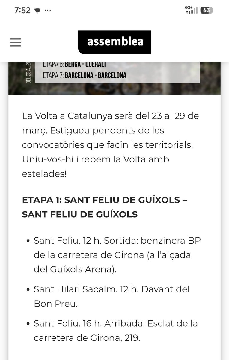 Als de Caldes ens esperen a Sant Feliu o a Sant Hilari.
Treiem a "passejar" l'estelada.