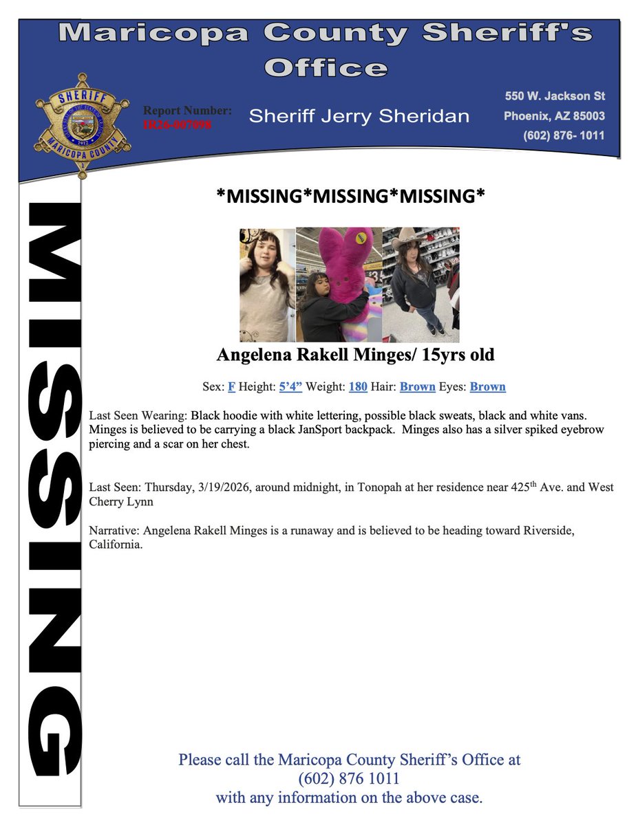 Maricopa County Sheriff's Office tweet media