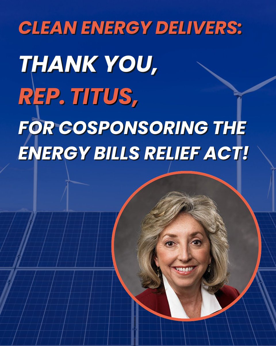 CleanAirMoms_NV's tweet image. Thank you @repdinatitus   for cosponsoring the Energy Bills Relief Act, a common sense investment in #healthiercommunities, more affordable energy, and a brighter future for #ourchildren.

#energybill