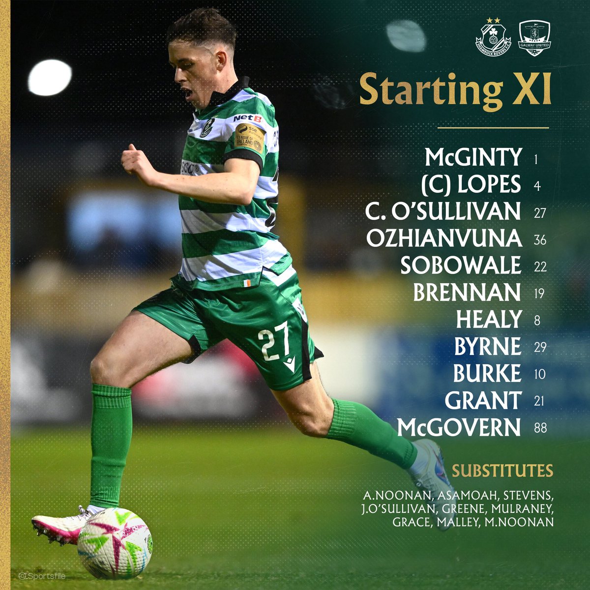 🟢 TEAM NEWS 🟢

Your Hoops XI to face Galway in Tallaght Stadium tonight 👊🏼