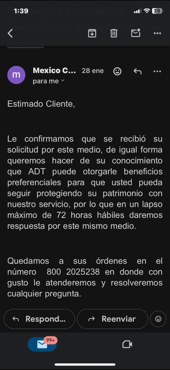 MayoChayo's tweet photo. @AtencionProfeco @Profeco @ADT El contrato era por una vigencia de 3 años los cuales se cumplieron en diciembre 2025. Hablé para cancelar y que no pueden ellos, que hay que bajar y mandar un formato y un correo. Se mandó y me confirmaron de recibida "la solicitud" , y desde ese entonces les he pedido cancelar https://t.co/HL7a8D8hJu