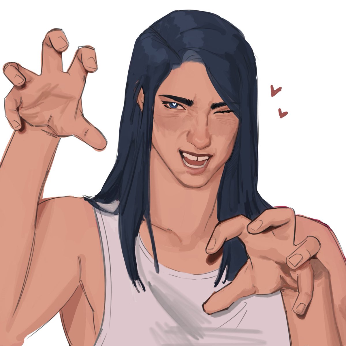 jinhagol70's tweet photo. Belated bday art! I took a break and thought hey i should like pick a pen up lol so heres a quick draw before i go back to work😭 https://t.co/DSwOpT2rnS