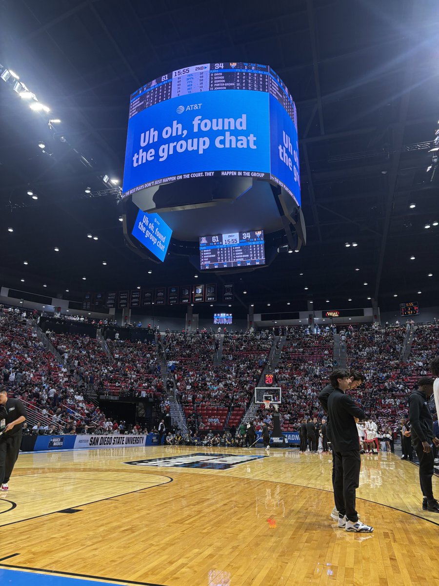 LatinoSports's tweet photo. Boots on the ground here in San Diego as #MarchMadness hits Viejas Arena with first round games of the 2026 @NCAA Division I Men’s Basketball Tournament going down all day 🏀🔥
#CollegeHoops #LatinoSports #CBB #Roundof64 #NCAA | @MarchMadnessMBB | 📸: Francisco Rodriguez/Latino Sports