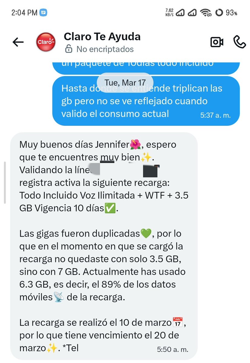 Jenniferco_'s tweet photo. @sicsuper que procede cuando empresas como @ClaroColombia hacen publicidad engañosa? Ellos mismos indican que se duplicó la recarga y no se triplicó como informan. https://t.co/D3HyfhmdOM