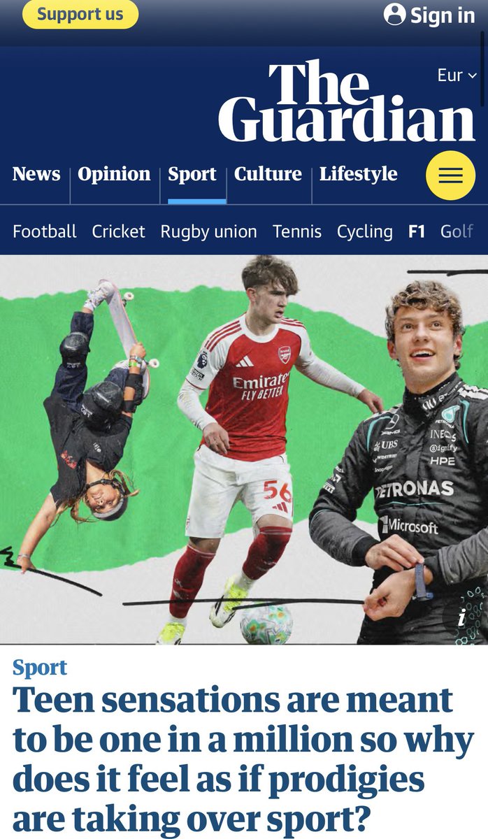 Thanks Emma John from the <a href="/guardian_sport/">Guardian sport</a> for inviting me to contribute to her article on young sports people excelling at adult level. Excellent contribution from <a href="/phd_sean/">Sean Cumming PhD</a> a world leading expert. <a href="/unigalwaysport/">University of Galway Sport</a> - theguardian.com/sport/2026/mar…