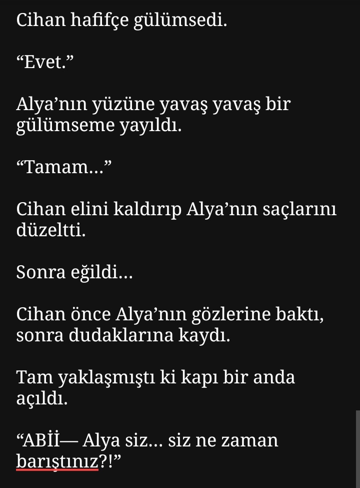 Ankaalbora47's tweet photo. İyi bayramlar! ✨
Bayram şekeri olarak size küçük bir kesit bırakıyoruz.
Alya, Cihan’a sonunda bir şans verdi.
#CihAlfanfic
#Cihalfic https://t.co/UIKlHbriWo