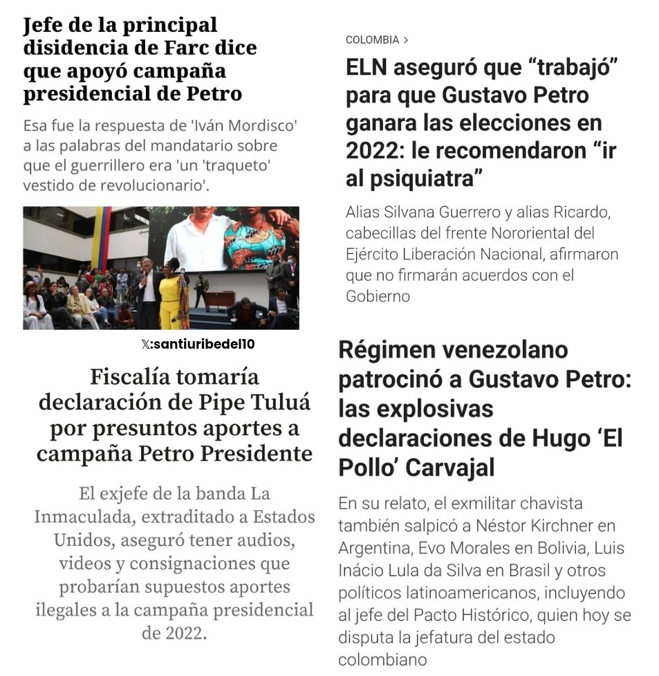 ¿Por qué EEUU está investigando a Petro?

- Las FARC dijeron que financiaron a Petro.

- El ELN dijo que financió a Petro.

- Los narcotráficantes dijeron que financiaron a Petro.

- El jefe de inteligencia del Chavismo dijo que la dictadura narcotráficante financió a Petro.