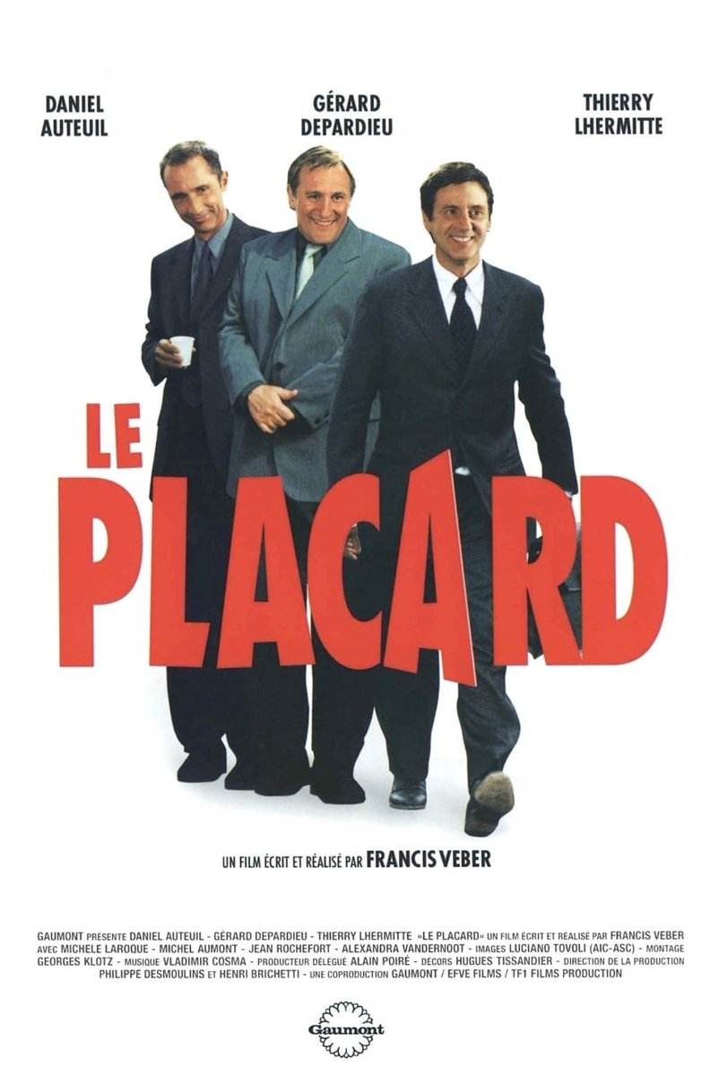 cinemabourrin's tweet photo. #NW
Tout premier film de Francis Vaber dans les années 2000. Il réunit en plus un casting fort intéressant entre Daniel Auteuil, Gérard Depardieu et Thierry Lhermitte. À voir!
#LePlacard #TheCloset #GaumontDistribution #TF1FilmsProduction #StudioCanal #2000sMovies #FrancisVaber #DanielAuteuil #GérardDepardieu #ThierryLhermitte #MichèleLaroque #MichelAumont #JeanRochefort #AlexandraVandernoot #LaurentGamelon #ArmelleDeutsch #LuqHamet #filmfrançais