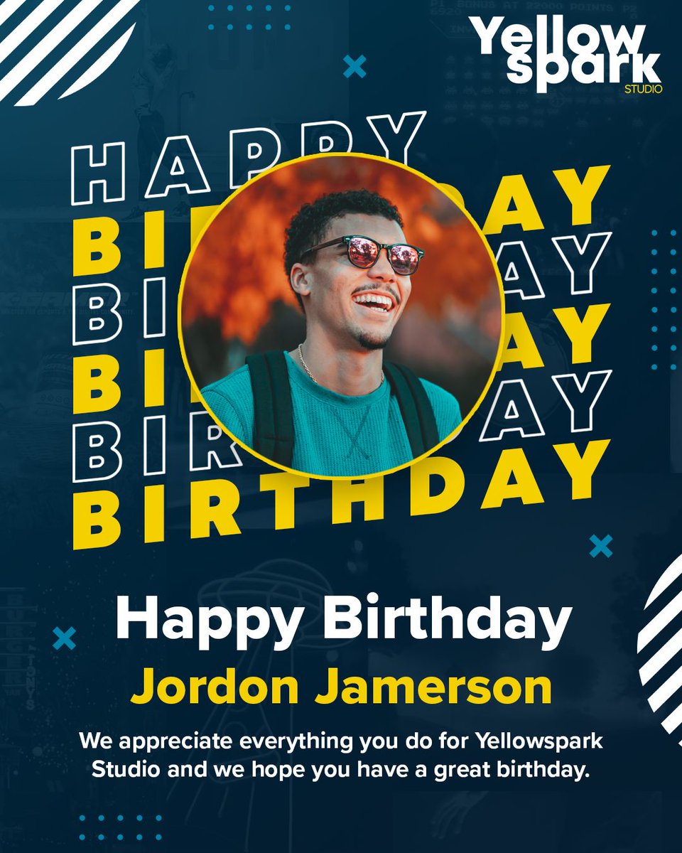 YellowsparkAD's tweet image. Happy Birthday, Jordon 🎉

A key part of the Yellowspark Studio team and the energy behind our work.

Appreciate everything you do 👊

yellowsparkstudio.com

#YellowsparkStudio #TeamYellowspark