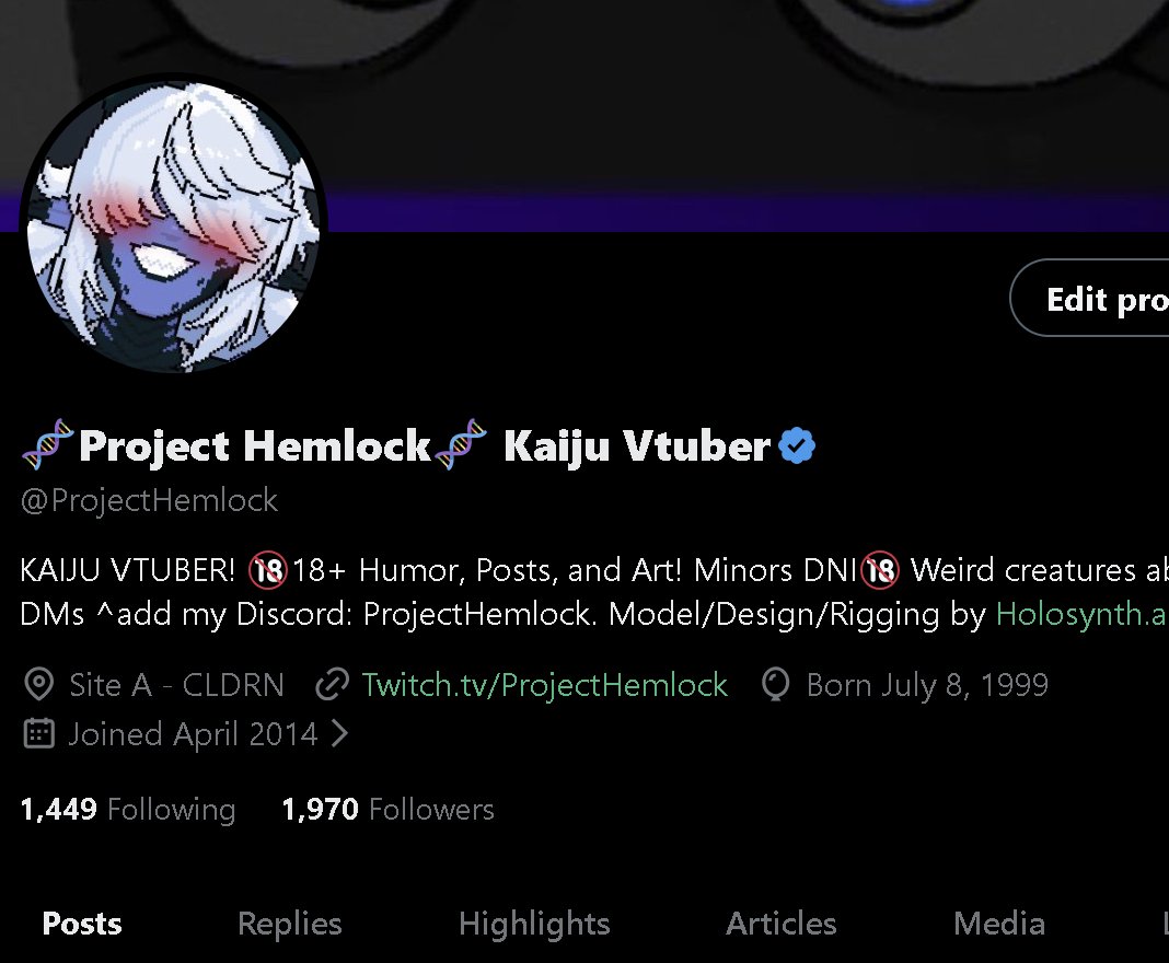🧬Project Hemlock🧬 Kaiju Vtuber tweet media