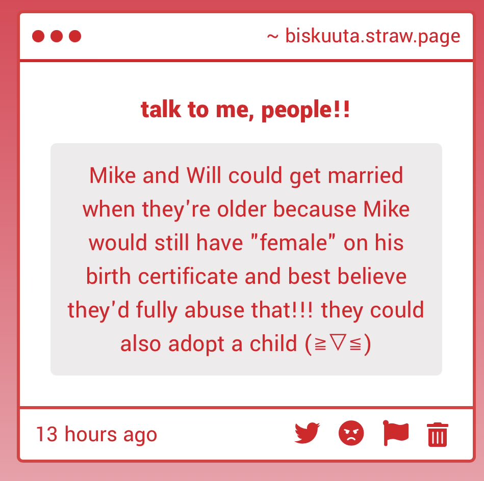 awwe :( one of the benefits i guess