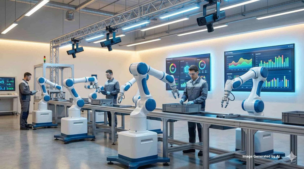 vallumsoftware's tweet image. 2026 #SmartFactory Outlook: #AI &amp;amp; #Robotics Trends - buff.ly/spFJGLL #manufacturing #OT #ICS #IIoT #robots #ML #computervision