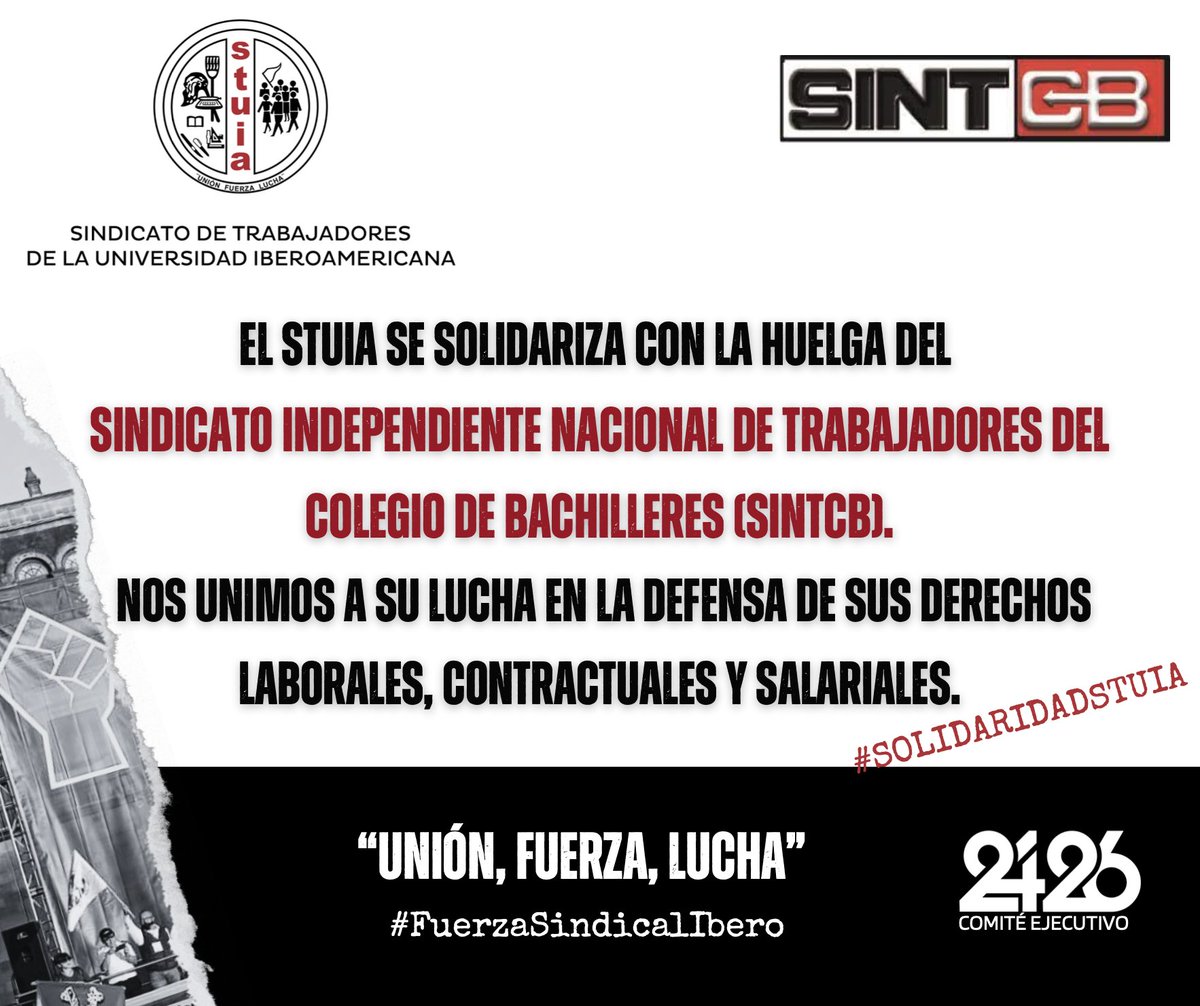 Stuia - Sindicato de la Ibero tweet media