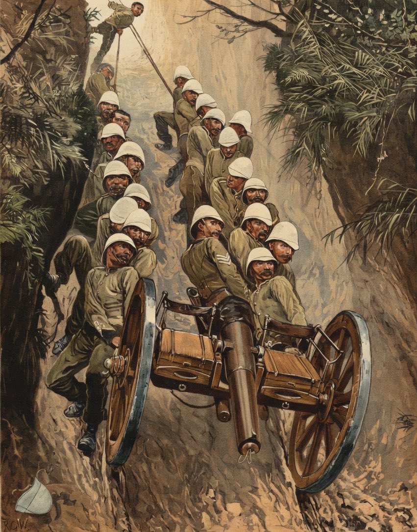 The Afghan War, Guns crossing the Khojak Pass on the Road to Candahar