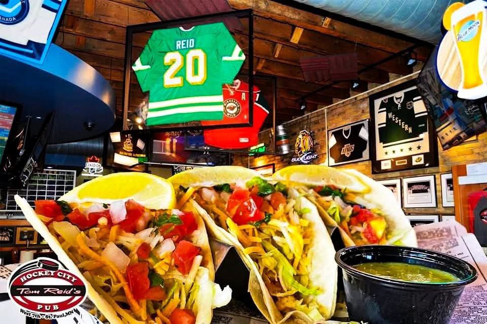 TomReidsPub's tweet photo. TGIF! Fish Tacos today! Happy Hour from 4pm to 6pm! Tomorrow, Wild Home game and Frost away game! Come by and watch the games here and drink 2fers from puck drop to puck stop! https://t.co/frR8uC7cKX