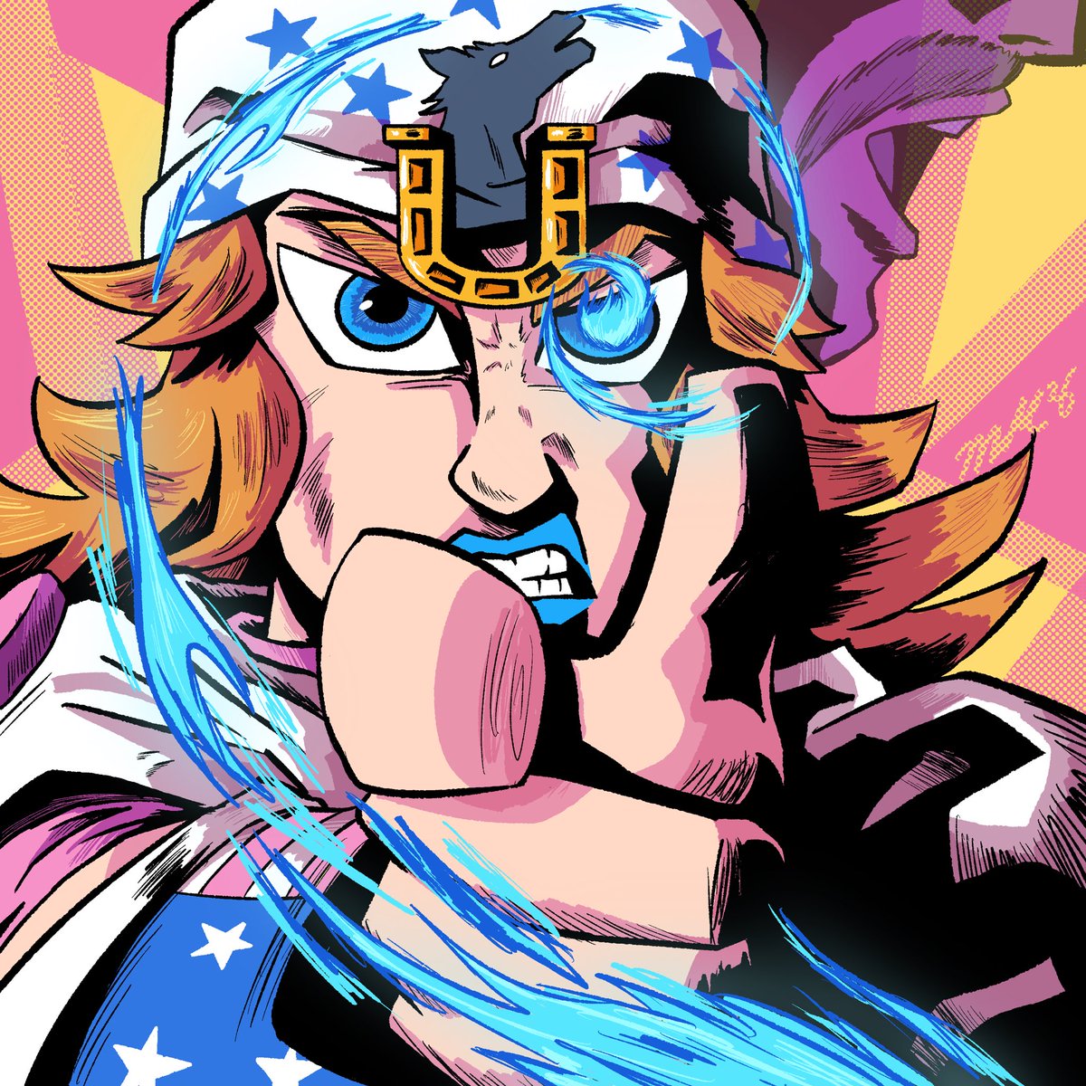 TheGraveyardArt's tweet photo. “If your heart is wavering ‘do not shoot.’ But I’m not wavering anymore!”

And so, we reach the end of our Jojo’s Part 7 fan art week with this art of Johnny Joestar!

GO WATCH SBR!!

– M
————————————
#JohnnyJoestar #JojosBizarreAdventure #SteelBallRun #JJBA #art https://t.co/nSSW43dwrJ